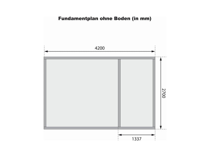 Karibu Gartenhaus Mattrup 2-Raum-Haus in terragrau 28 mm