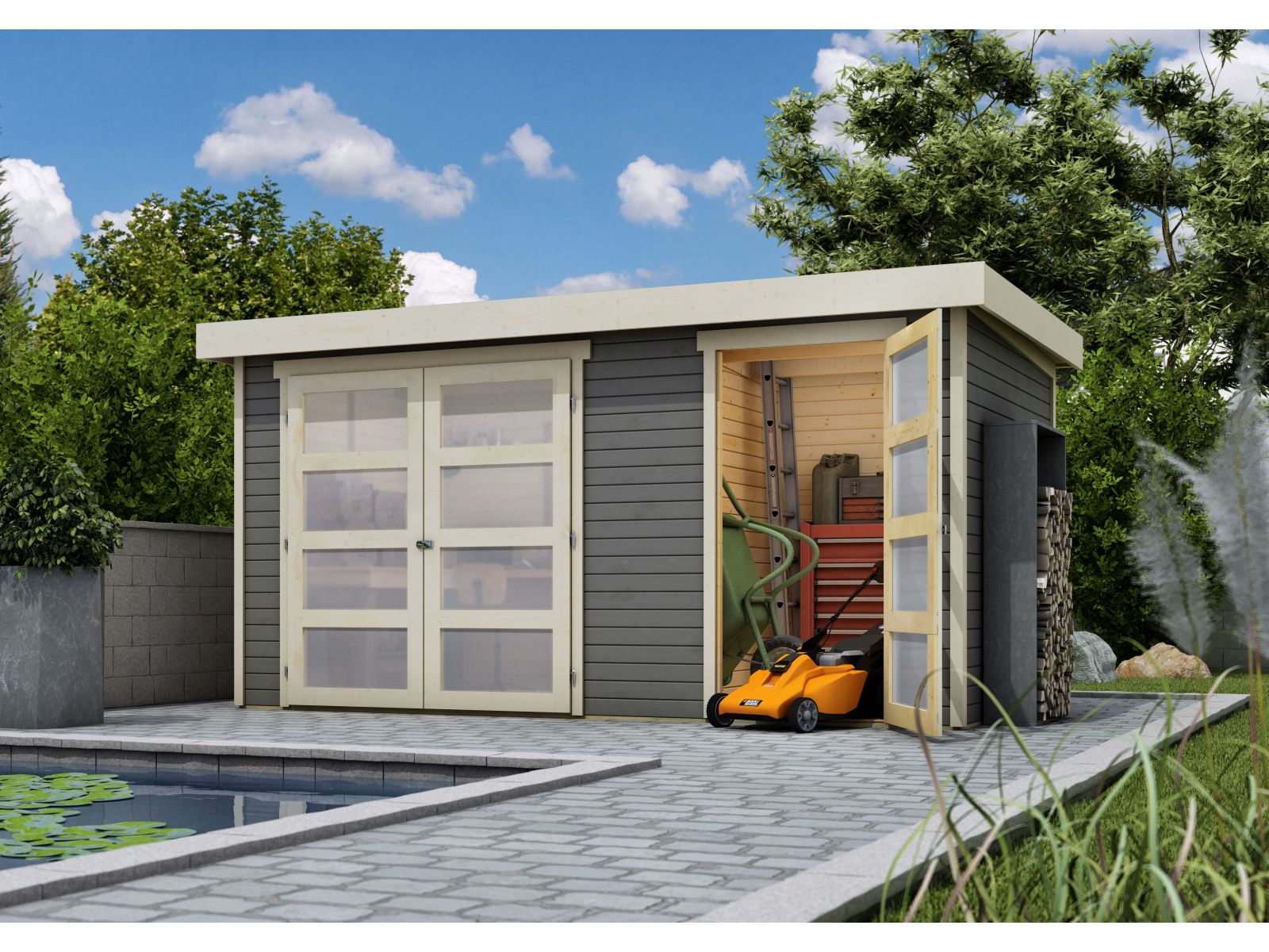 Karibu Systemhaus Mühlentrup 1 terragrau 19 mm