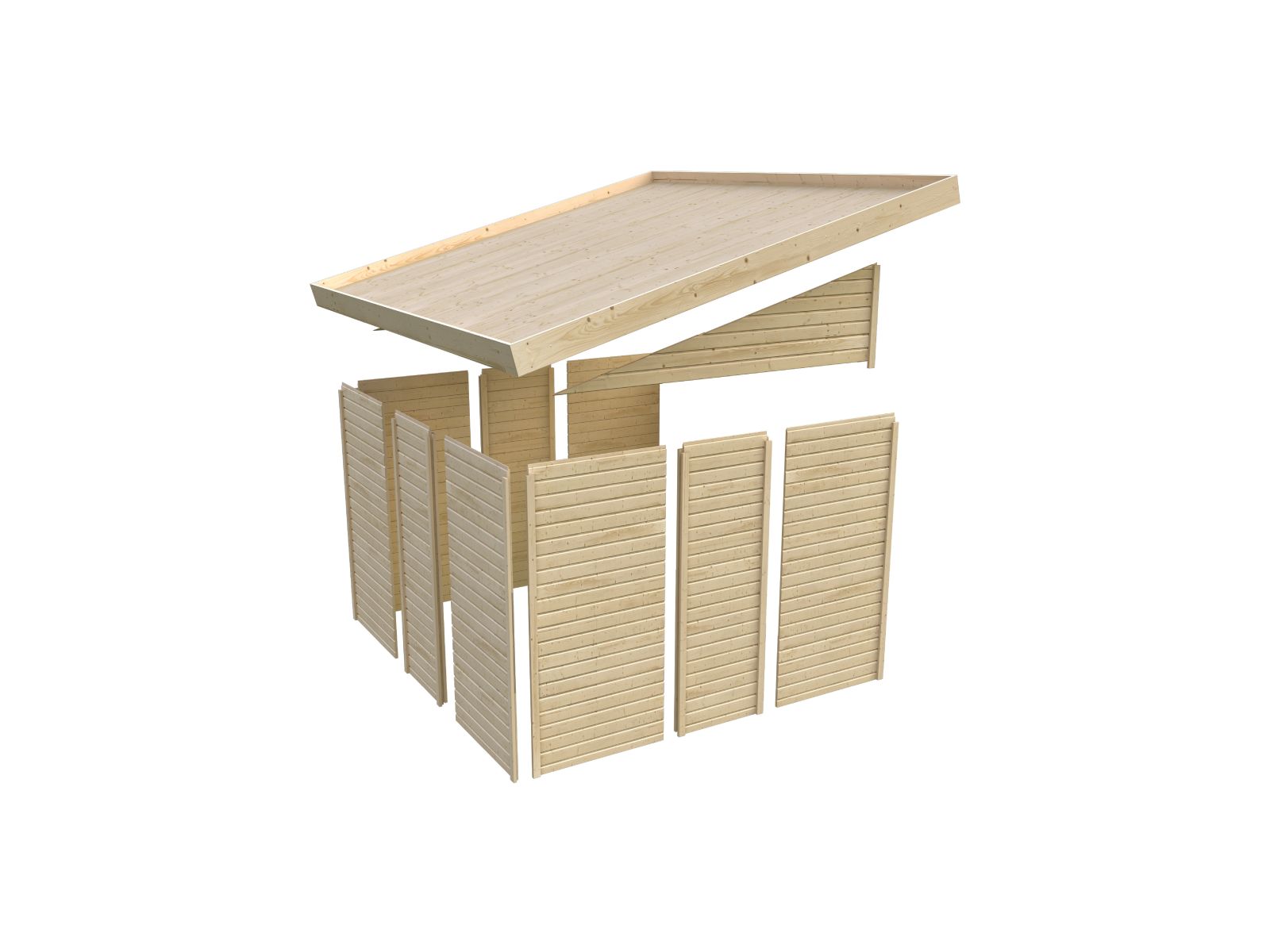 Karibu Gartenhaus Bomlitz 4 terragrau 19 mm