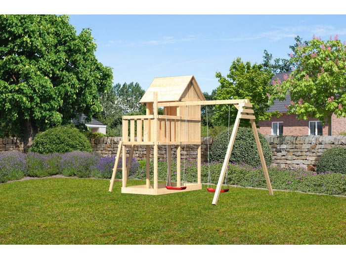 Karibu Stelzenhaus Frieda + Doppelschaukel