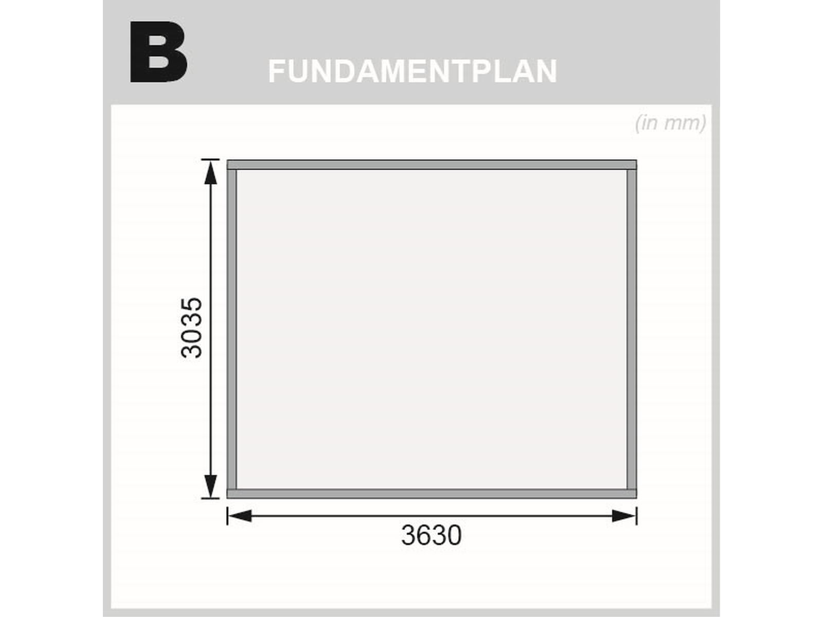Karibu Gartenhaus Northeim 4 terragrau 38 mm