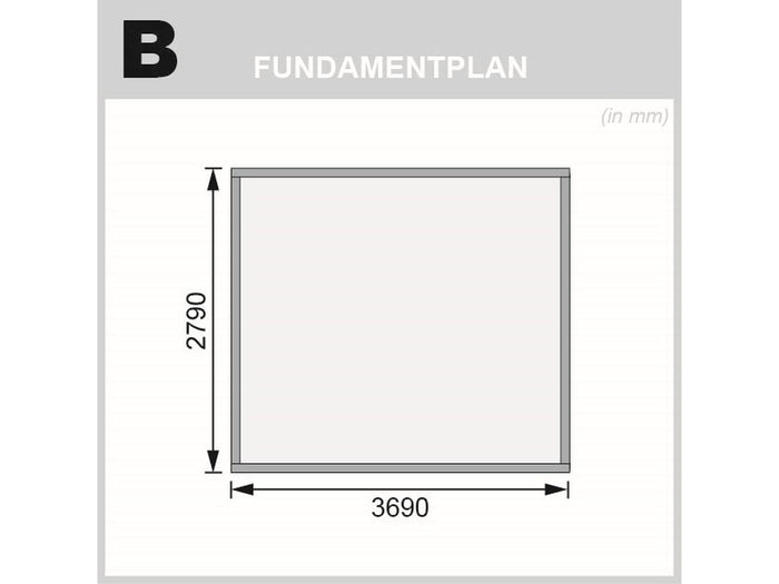 Karibu Gartenhaus Meldorf 5 naturbelassen