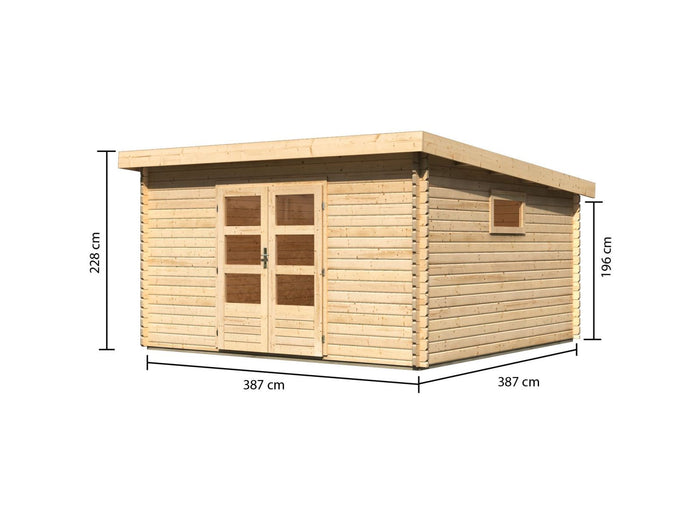 Karibu Gartenhaus Trittau 6 natur