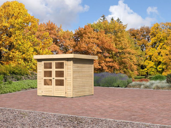 Karibu Gartenhaus Askola 2 natur 19 mm