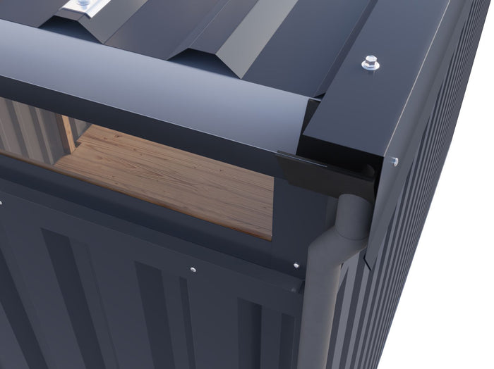 Karibu Metallhaus Aurum 3,5 in Graualuminium