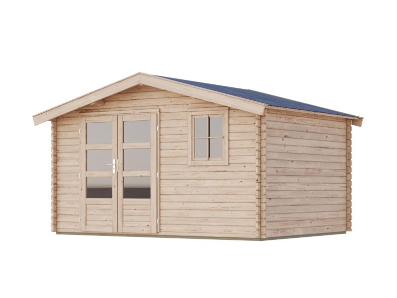 Gartenhaus 38 mm Felsenau 5 naturbelassen