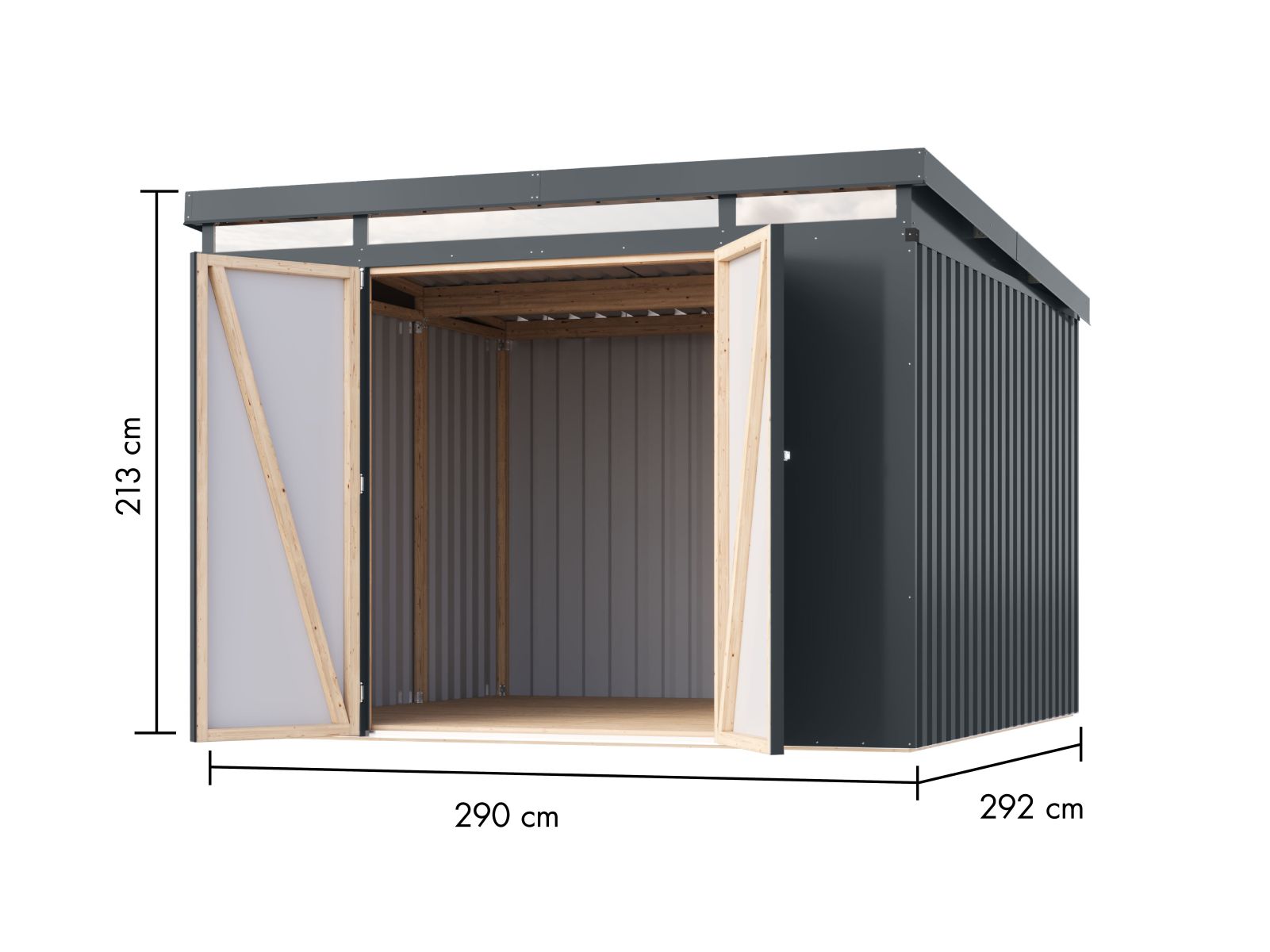 Karibu Metallgerätehaus Iridium 3,5 in Anthrazit