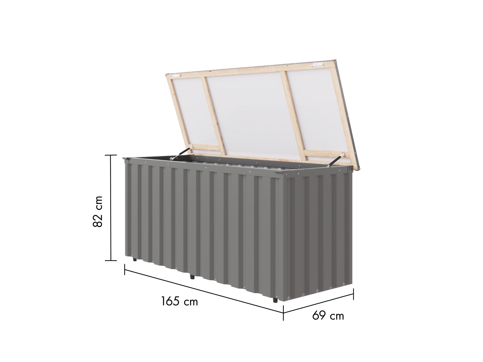 Karibu Metallbox Indium 2, Graualuminium
