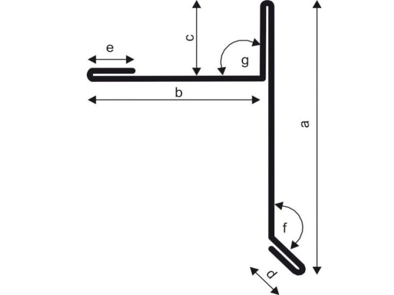 Aluminium Winkelprofil Typ 3a, 200 cm Ortblech mit Wasserpfalz anthrazit - 5 Stück