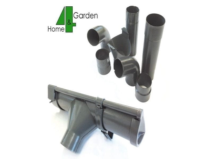 Dachrinnen Set RG 100 dunkelgrau 4 x 700 cm Walmdächer