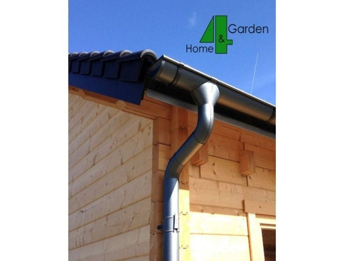 Dachrinnen Set RG 100 dunkelgrau 500 cm Pultdach