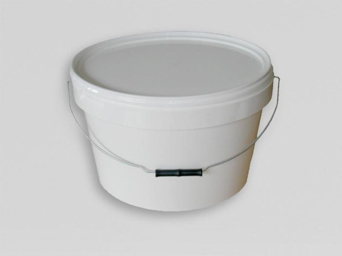 Farbmischeimer Oval  PVC weiss 2,5L mit Deckel weiss