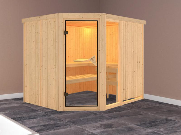 Fiona 3 - Karibu Sauna ohne Ofen - ohne Dachkranz -