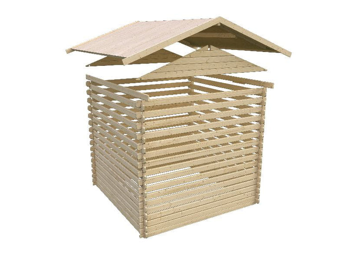 Gartenhaus 38 mm Felsenau 3 naturbelassen