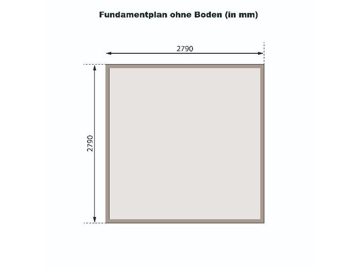 Gartenhaus 38 mm Felsenau 3 naturbelassen