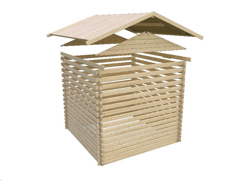 Gartenhaus 38 mm Felsenau 4 naturbelassen