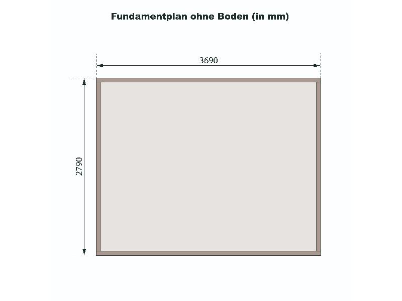 Gartenhaus 38 mm Felsenau 5 naturbelassen
