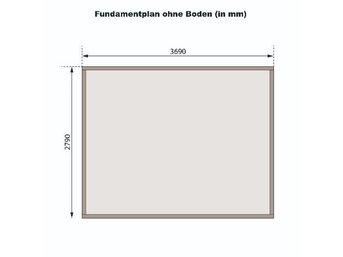 Gartenhaus 38 mm Felsenau 5 naturbelassen