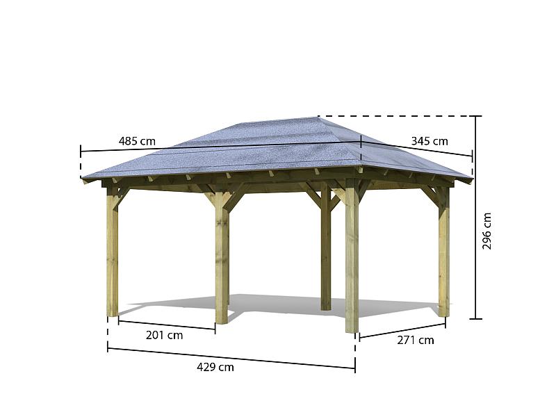 Karibu 4-Eck Pavillon Eco Perida