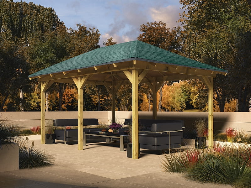 Karibu 4-Eck Pavillon Eco Perida