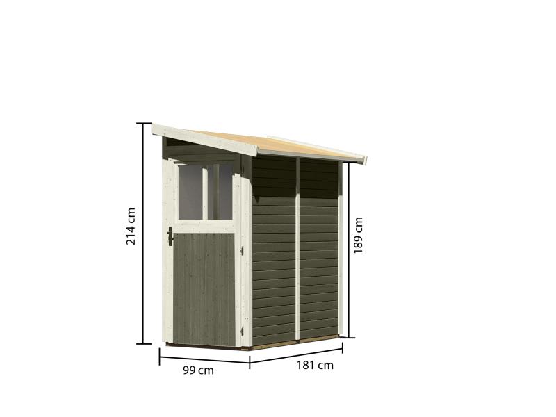 Karibu Anlehngartenhaus Görlitz terragrau 19 mm