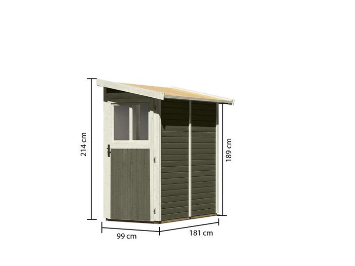 Karibu Anlehngartenhaus Görlitz terragrau 19 mm