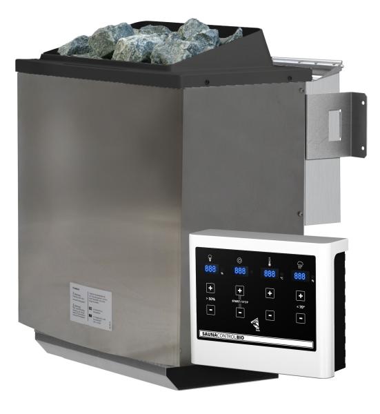 Karibu Bio-Kombiofen 9,0 kW externe Steuerung Easy und Steine