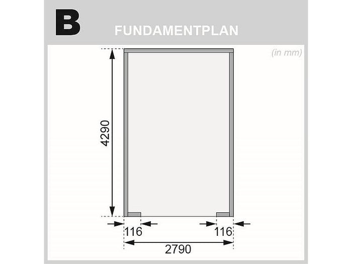 Karibu Blockbohlengarage 28 mm natur
