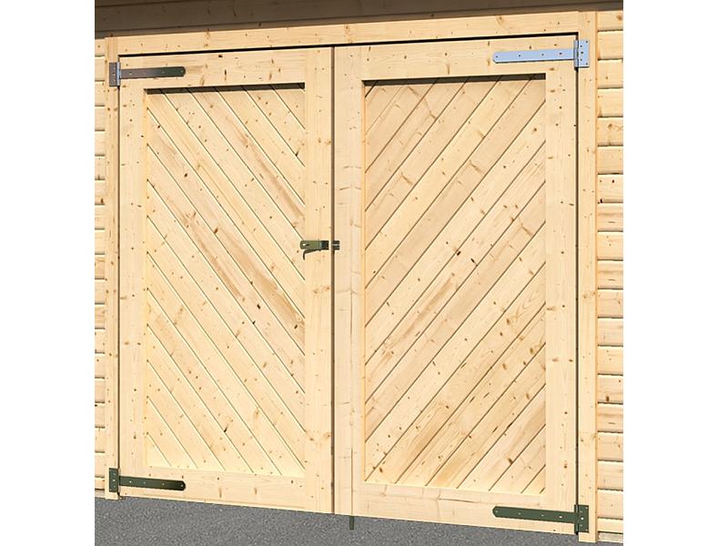 Karibu Blockbohlengarage 40 mm natur