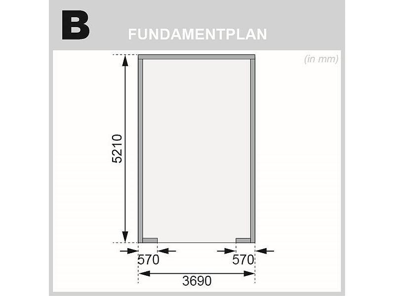 Karibu Blockbohlengarage 40 mm natur