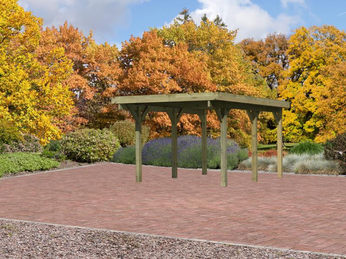 Karibu Carport Classic Einzel 1 ohne Einfahrtsbogen kdi
