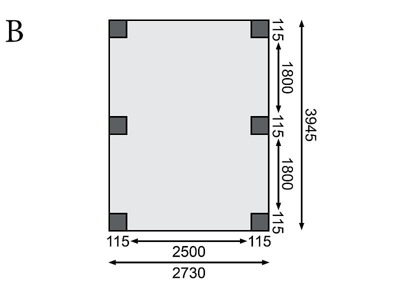 Karibu Carport Classic Einzel 1 ohne Einfahrtsbogen kdi