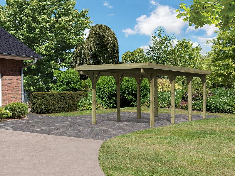 Karibu Carport Classic Einzel 2 ohne Einfahrtsbogen kdi