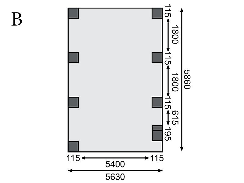 Karibu Carport Classic Einzel 2 ohne Einfahrtsbogen kdi