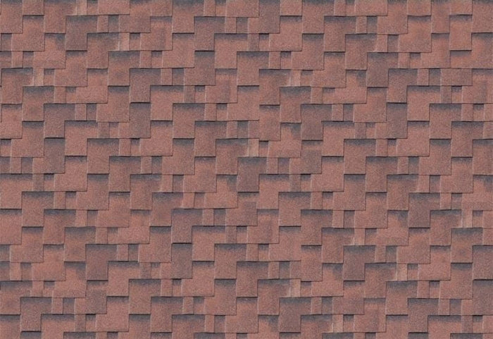 Karibu Dachschindeln Asymetrisch rot geflammt 10 Pakete