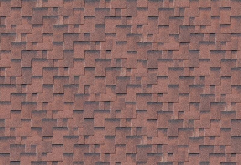 Karibu Dachschindeln Asymetrisch rot geflammt 3 Pakete