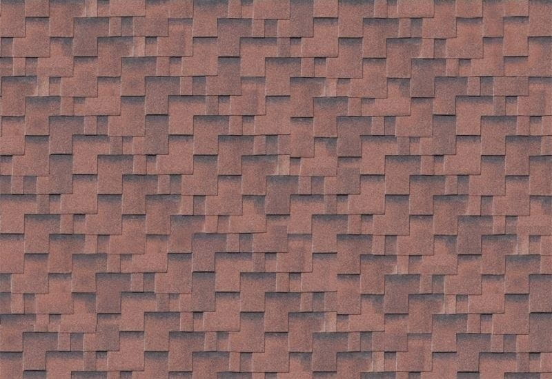 Karibu Dachschindeln Asymetrisch rot geflammt 6 Pakete