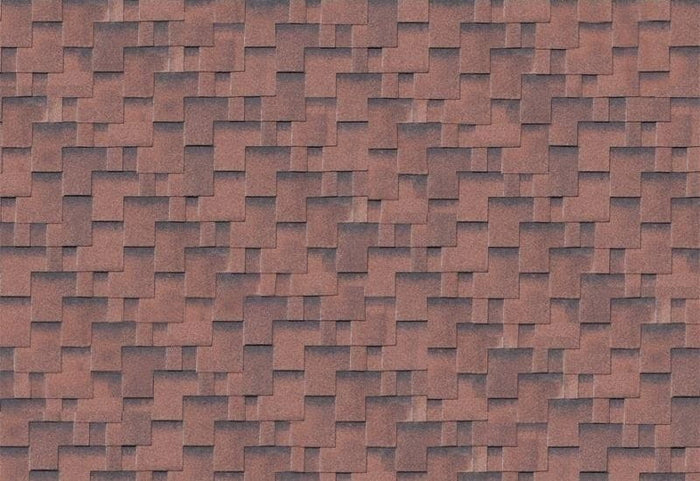 Karibu Dachschindeln Asymetrisch rot geflammt 6 Pakete