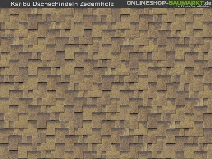 Karibu Dachschindeln Asymetrisch Zedernholz 15 Pakete
