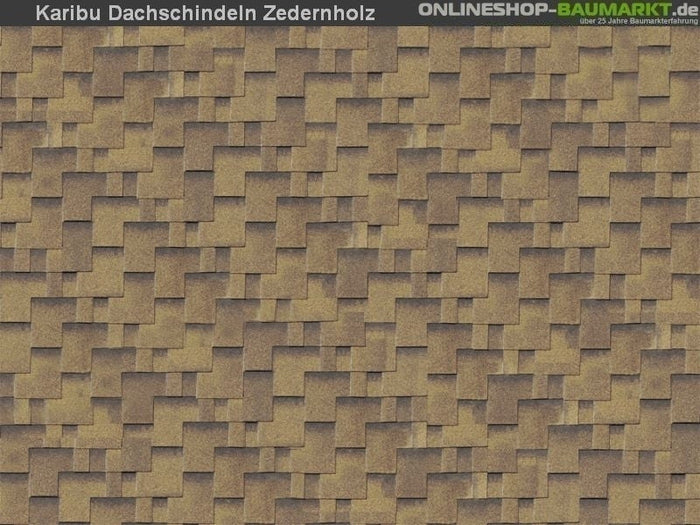 Karibu Dachschindeln Asymetrisch Zedernholz 3 Pakete