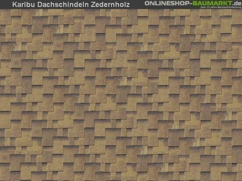 Karibu Dachschindeln Asymetrisch Zedernholz 5 Pakete