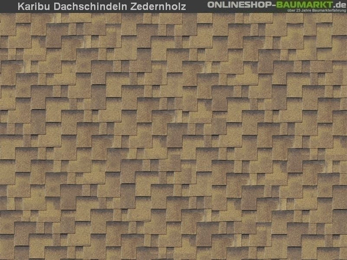Karibu Dachschindeln Asymetrisch Zedernholz 6 Pakete