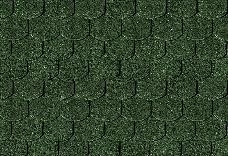 Karibu Dachschindeln Biberschwanz dunkelgrün 4 Pakete