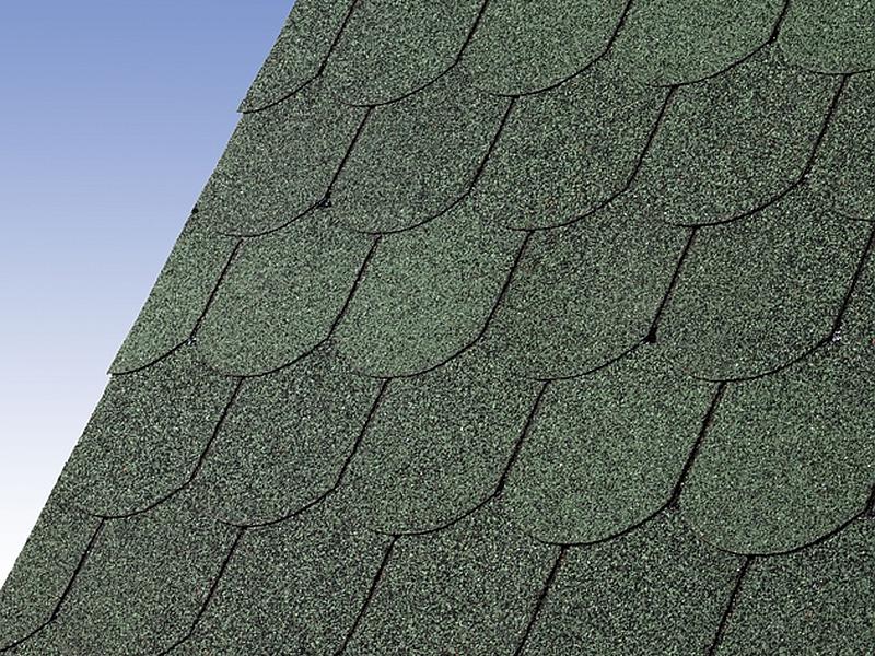 Karibu Dachschindeln Biberschwanz dunkelgrün