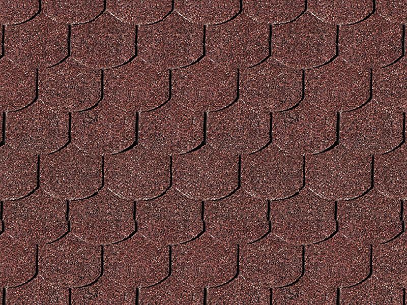 Karibu Dachschindeln Biberschwanz dunkelrot