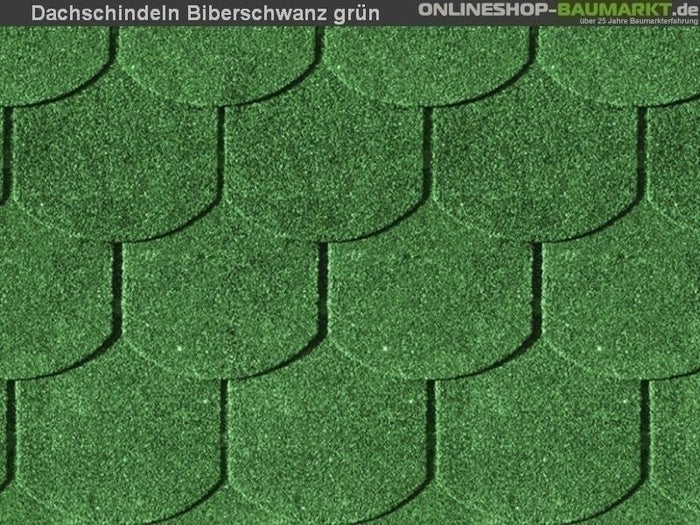 Karibu Dachschindeln Biberschwanz grün 21 Pakete