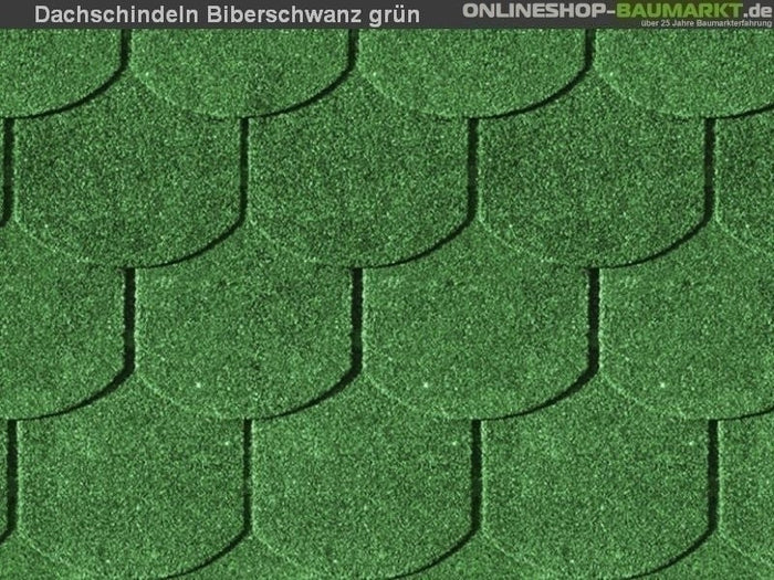 Karibu Dachschindeln Biberschwanz grün 27 Pakete