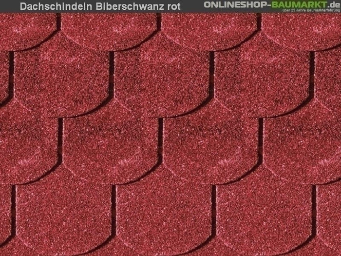 Karibu Dachschindeln Biberschwanz rot 27 Pakete