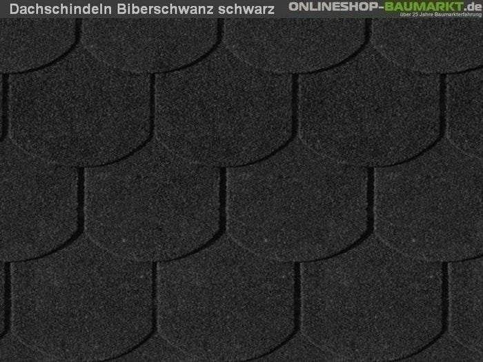 Karibu Dachschindeln Biberschwanz schwarz 19 Paket