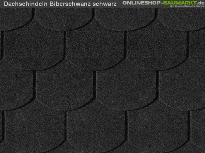 Karibu Dachschindeln Biberschwanz schwarz 3 Pakete